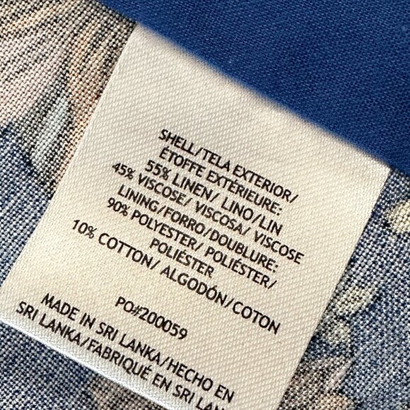 ModCloth Bright Blue Floral Linen Blend Blazer Jacket Women's size 3X 3XL - Picture 6 of 6